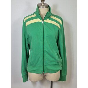 AMERICAN EAGLE OUTFITTERS Women's Y2K Green Zip Front Track Jacket Retro 80s XL